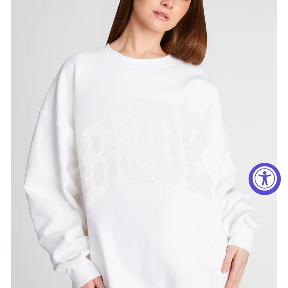 The Bar White Oversized Sweatshirt